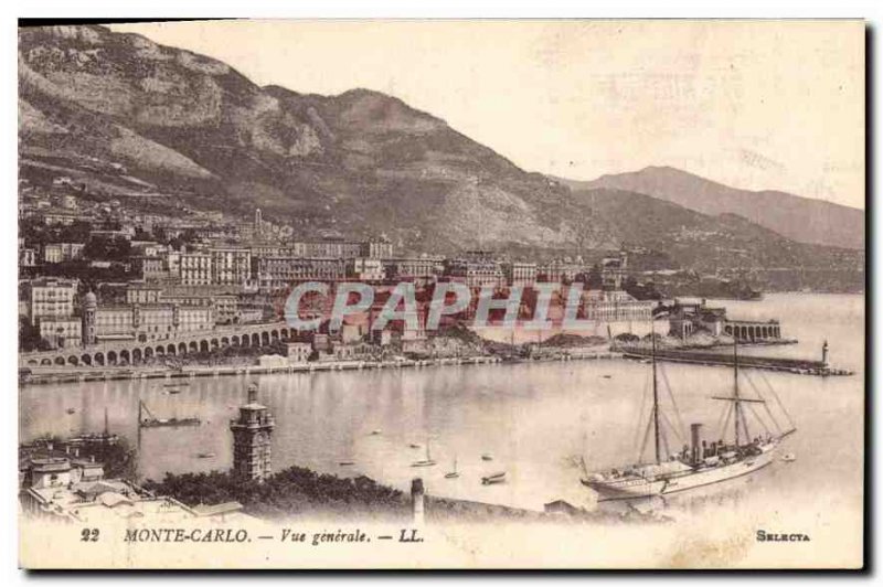 Old Postcard Monte Carlo general view