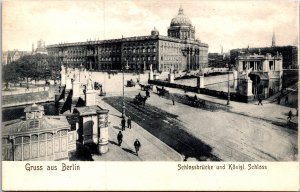 Germany Berlin Schlossbrücke und Königliches Schloss Vintage Postcard 09.61