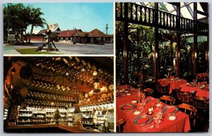 Vtg Key Biscayne Florida FL Jamaica Inn Restaurant Multi-view Miami Postcard