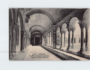 Postcard Galerie Cloitre Saint Trophime Arles France