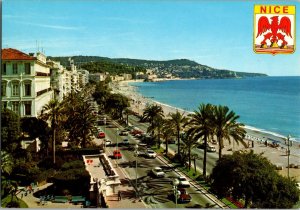 Nice View of the Castle Mont Boron Cap Ferrat Vintage Postcard Cote d'Azur