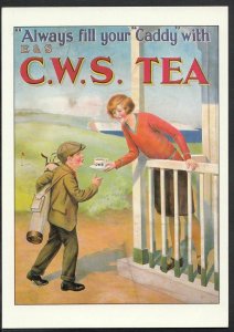 Advertising Postcard - C.W.S Tea - Golf Series - Robert Opie Collection  A7968