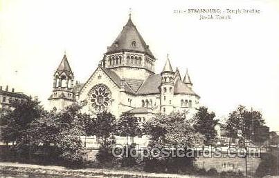 Strasbourg Jewish Temple, Temple Israelite, Judaic, Judaica Unused 