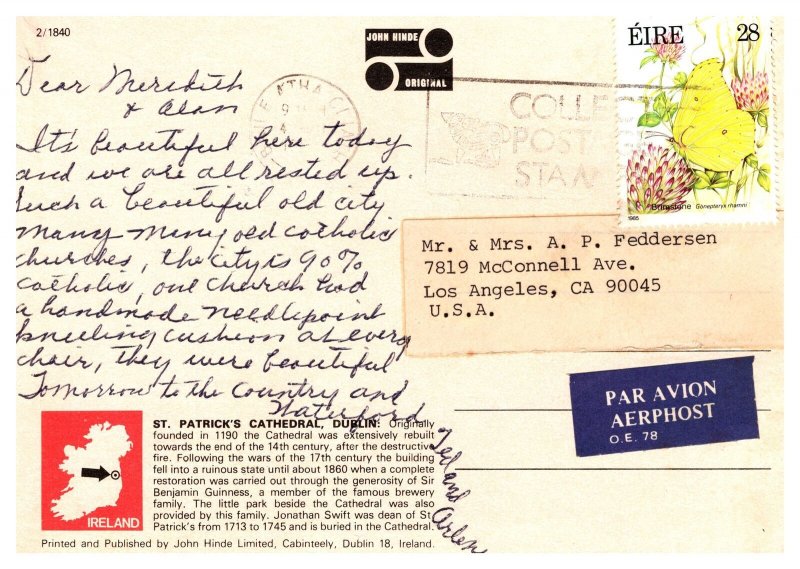 Postcard UK Ireland  Dublin - St. Patrick's Cathedral