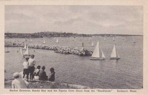 Massachusetts Rockport Harbor Entrance Sandy Bay And The Pigeon Cove Shore Fr...