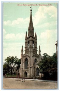 c1920s Grace Episcopal Church Exterior Charleston South Carolina SC Postcard 