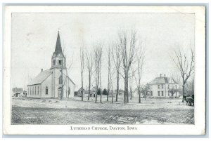 c1910's View Of Lutheran Church Dayton Iowa IA Posted Antique Postcard