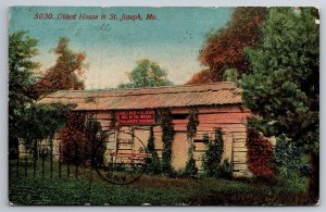 Oldest House In St Joseph MO C1912 Postcard S22