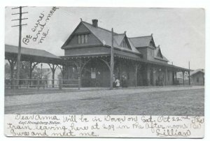 Railroad Postcard East Stroudsburg Station 1906