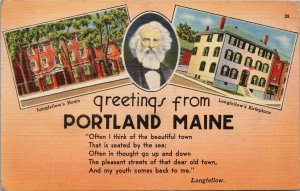 Greetings from Portland Maine Postcard PC566