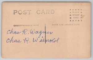 RPPC Two Attractive Young Men c1910 Chas Wagner & Weinold Photo Postcard M25