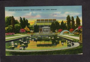 MO Botanical Gardens Shaw's St Louis Missouri Linen Postcard