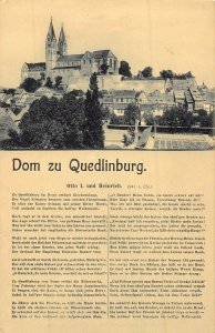 DOM zu QUEDLINBURG GERMANY~OTTO I und HEINRICH~PHOTO POSTCARD