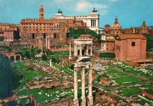 Postcard Romain Rectangular Forum Museum In The Ancient City Rome Italy