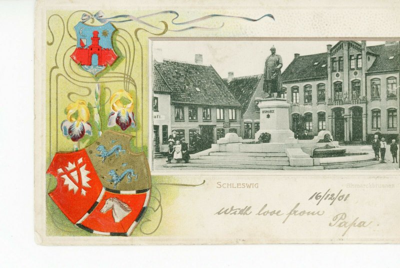  GERMANY      SCHLESWIG  THE  BISMARK  FOUNTAIN        1901