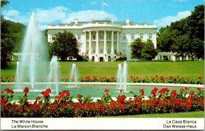 Vtg The White House La Maison Blanche Washington DC Unused Chrome Postcard