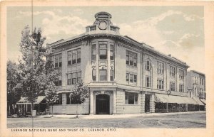 J44/ Lebanon Ohio Postcard c1910 National Bank & Trust Building 123