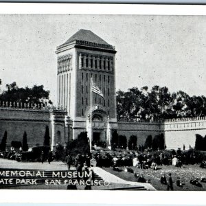 1938 San Francisco, CA Golden Gate Park Museum People Bardell Mini Postcard A77