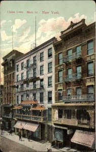 New York City NYC NY China Town Chinatown Mott Street c1910 Vintage Postcard