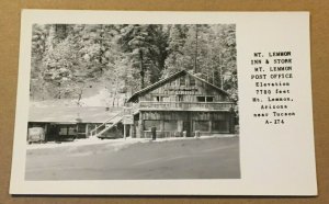 UNUSED RPPC POSTCARD - MT. LEMMON INN & STORE, POST OFFICE, MT. LEMMON, ARIZONA