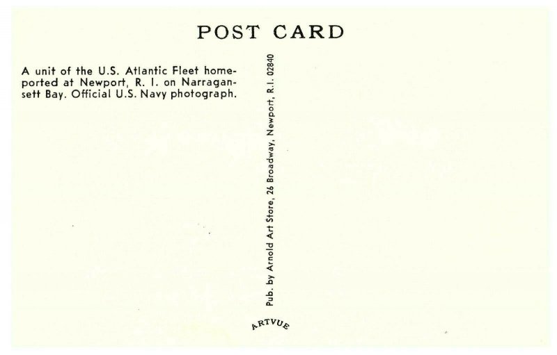 U.S.Hartley DE-1029 Atlantic Gamma US Blu Navy Narragansett Bay Ri Cartolina