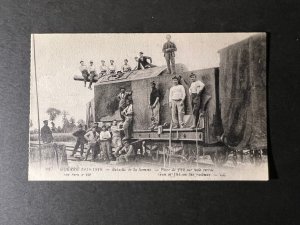 Mint France RPPC Postcard Military War Soldiers Train WWI Somme Railway