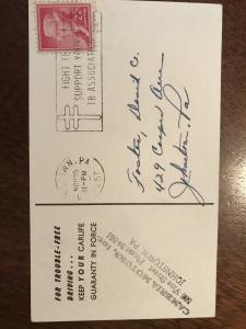 1957 Postcard Service Reminder - Cambria Motors Johnstown PA -Extremely Worried