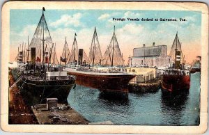 Postcard PIER SCENE Galveston Texas TX AM5619