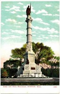 BOSTON MA - Army and Navy Monument - udb (pre 1908)