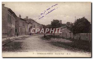 Old Postcard Cubzac Bridges towards the Port