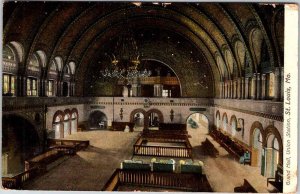 Postcard TRAIN STATION SCENE St. Louis Missouri MO AL2833