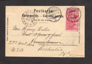 Switzerland  Gotthardbahn Wasser Carte Postale Postkarte Swiss 1900 UDB