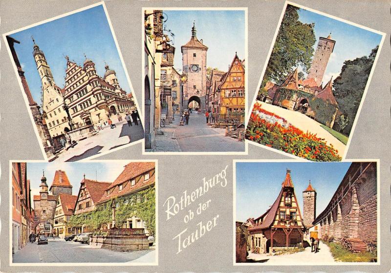 GG12945 Rothenburg ob der Tauber Ploenlein Brunnen Turm Tower Auto Cars