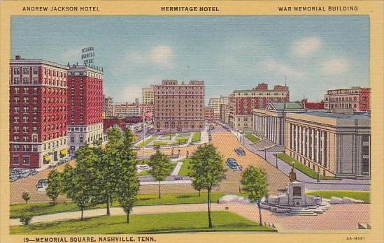 Andrew Jackson Hotel Hermitage Hotel War Memorial Building Memorial Square Na...