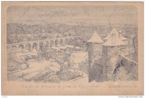 Valle de Clausen et porte du Pfaffenthal , Luxembourg , PU-1900