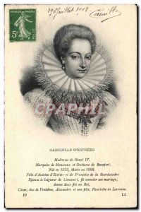 Old Postcard Gabrielle d & # 39Estrees Mistress of Henri IV