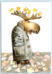 SPRING ELK Anthropomorphic Artist KRYSTYNA LIPKA SZTARBALLO  ~ 4x6 Postcard