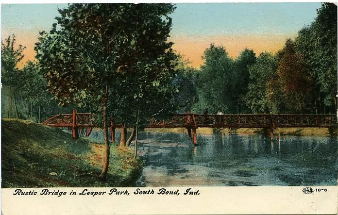 A Rustic Bridge in Leeper Park - South Bend IN, Indiana - DB