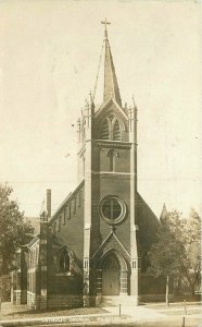 Catholic Church Fairbury Nebraska 1910 Postcard 20-7636