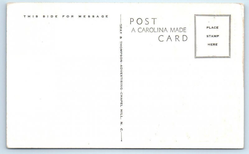 HAMLET, North Carolina NC ~ Railroad S.A.L. ROUNDHOUSE ca 1940s Train Postcard