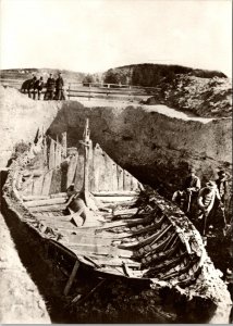 RPPC The Gokstad Ship Excavated in 1880 Oslo Norway Real Photo Postcard 1976