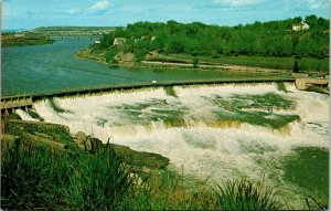 Black Eagle Falls Great Falls Montana Postcard Missouri River Flaherty