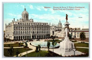 Zayas Park and President's House Havana Cuba UNP DB Postcard O16