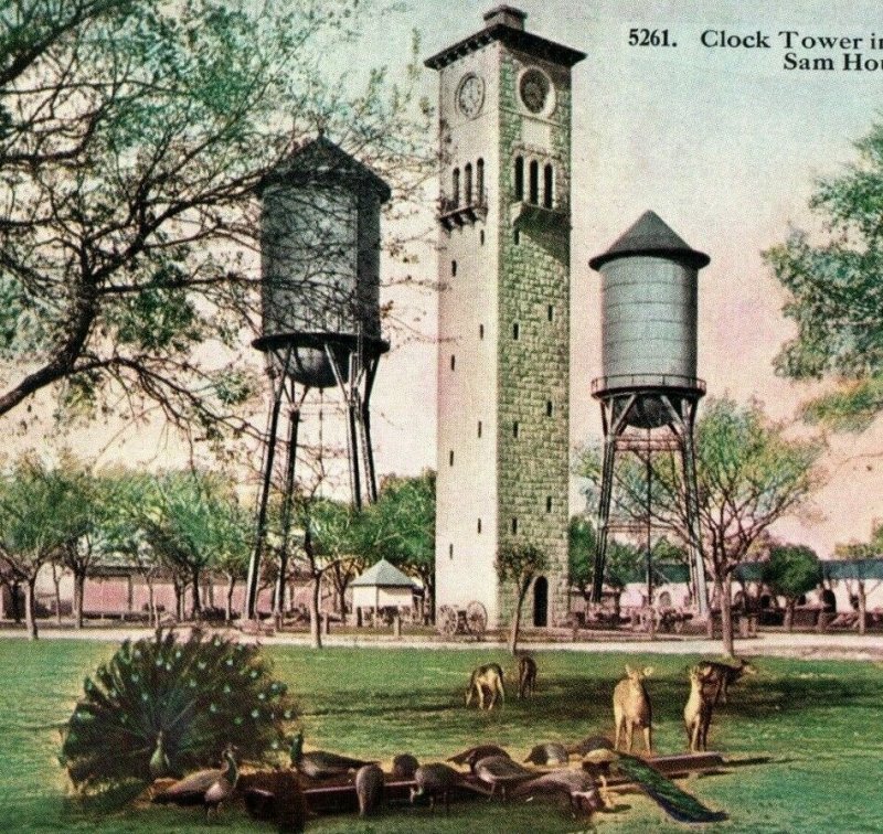 C. 1910 Clock Tower in the Quadrangle, Fort Sam Houston, Texas. Postcard P171 