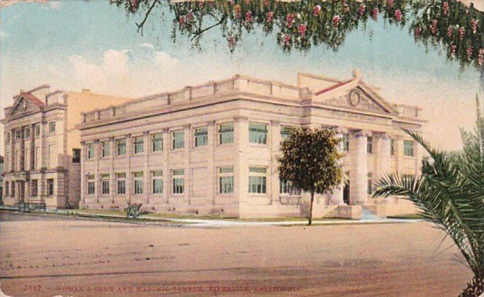 California Riverside Woman's Club and Masonic Temple 1910