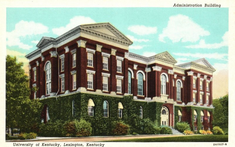 Vintage Postcard Administration Building University Of Kentucky Lexington KY