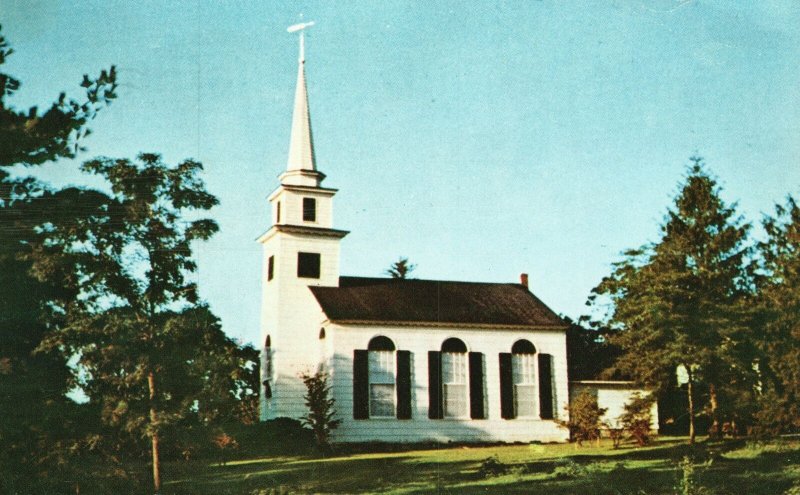 Vintage Postcard Old South Haven Church South Country Road Brookhaven New York