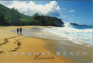 America Postcard - Lumaha'i Beach Couple, Kaua'i, Honolulu, Hawaii  RR13097