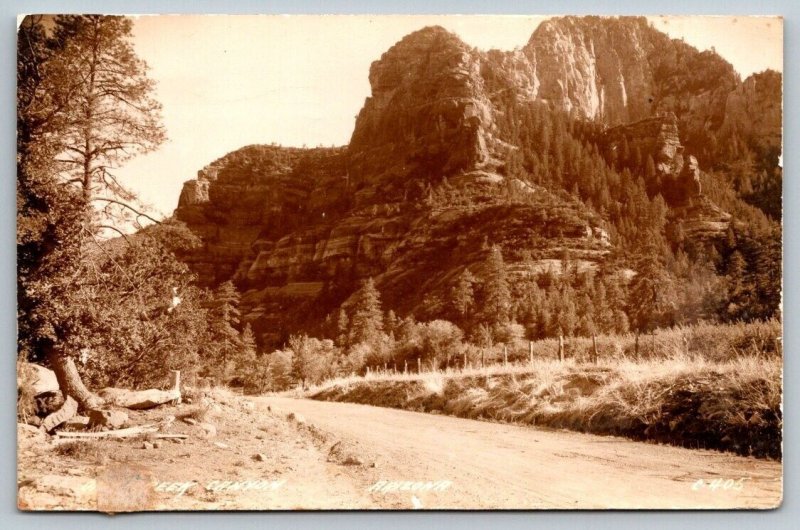 RPPC Real Photo Postcard - Oak Creek Canyon, Flagstaff, Arizona 1946