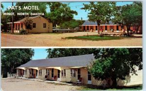 MINOT, North Dakota  ND    Roadside  PAT'S MOTEL  ca 1960s  Postcard